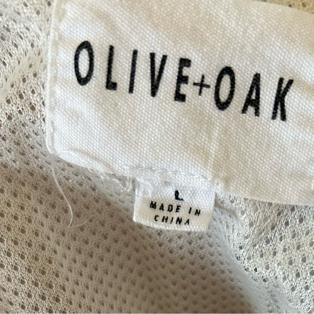 Olive & Oak Camo Hooded Windbreaker Jacket Women’s Size Large - Picture 6 of 6